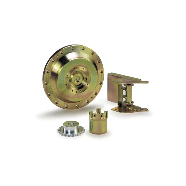 Valve and machine components, zinc plated and blue or yellow-iridescent chromated